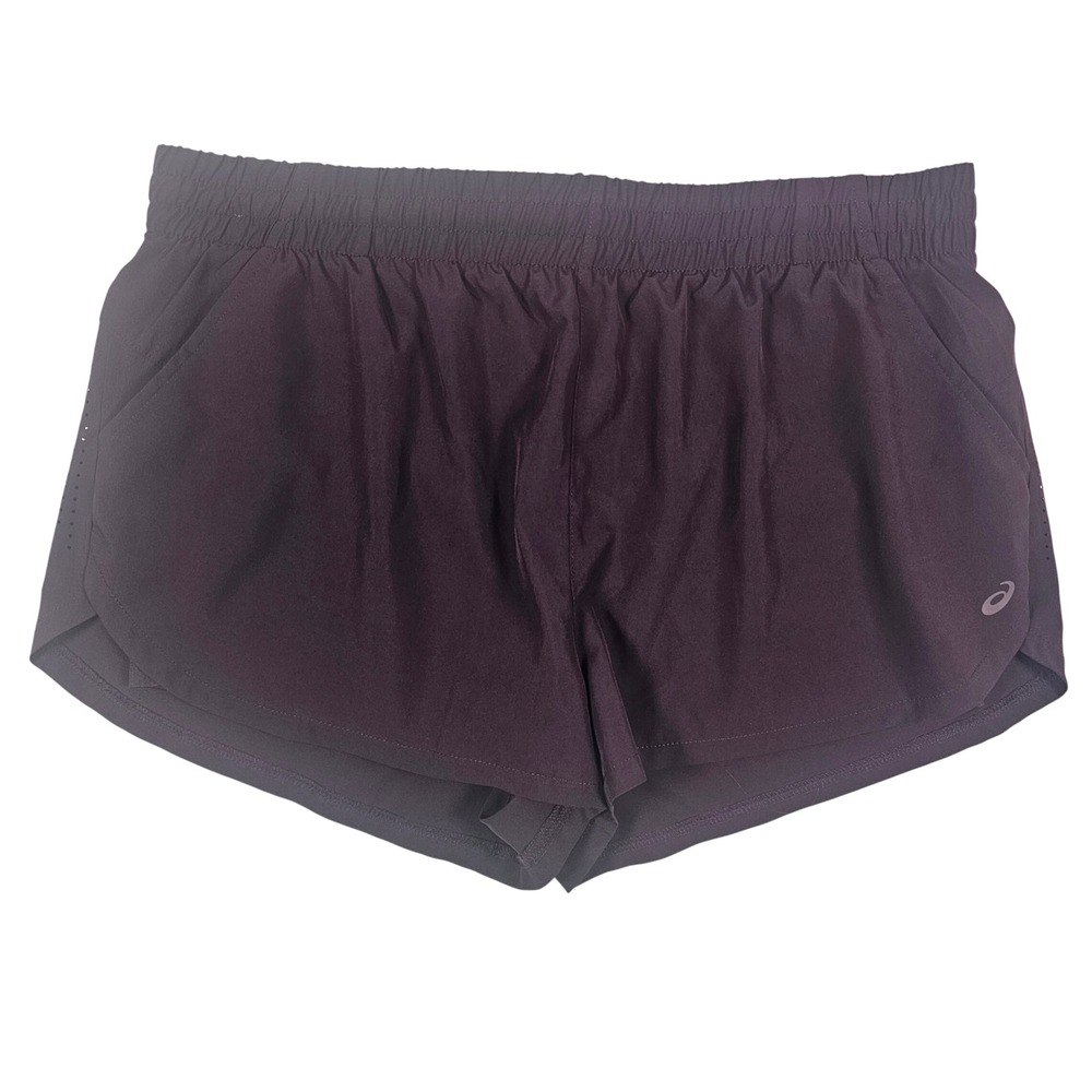 Asics Womens Running Shorts XL Dark Purple Burgundy Performance Athletic Gym